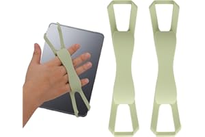 lasuroa 2pcs Bracelets Main Confortables pour Kindle, Bracelet Extensible Polyvalent Support Lecture Sécurisé et Léger pour Tablettes 0,15-0,23m Paperwhite/Kobo/Oasis/Liseuse/Téléphone (Vert)