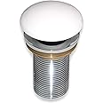 KKD® Heavy Quality Brass Pop Up with Ceramic White Top Full Thread Waste Coupling 32 MM (5", Ceramic White)