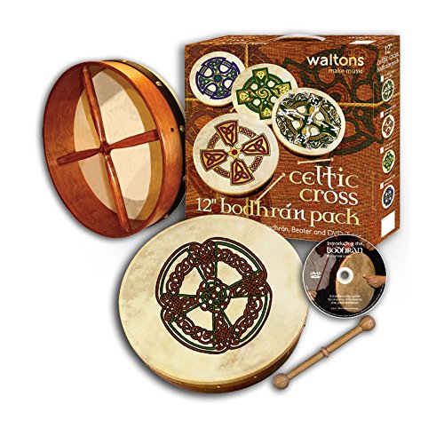 Preisvergleich Produktbild 12" Knotwork Kreuz Bodhran