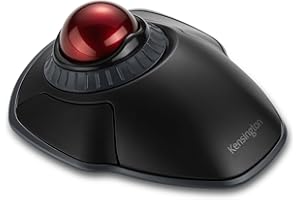 Kensington Orbit Wireless Trackball with Scroll Ring, Professional Computer Mouse with Bluetooth, (2.4GHz Wireless), Optical Tracking & AES Encryption Security, Left or Right Handed - Black (K70992WW)