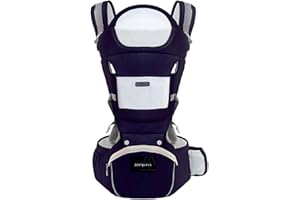 ZENTAURUS - MOCHILA PORTABEBES - CON CINTURON ERGONOMICA - PARA PORTA BEBE RECIEN NACIDO HASTA 20KG - MOCHILA PORTEO TRANSPIRABLE Y ACOLCHADA (AZÚL OSCURO)