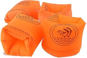 CCINEE 2 Pairs Roll Up Inflatable Swimming Arm Bands Float Swimming Ring for Children and Adults
