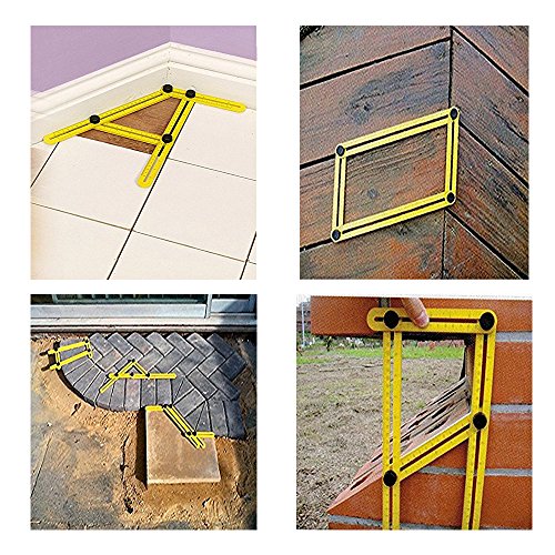 Makone Angle-izer Vorlage Werkzeug, Multi-Winkel Mess-Lineal, General Angleizer Vorlage Lineal für Handymen Builders Handwerker - 3