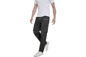 YAOHUOLE Pantalon Cargo Homme Pantalon Homme Elastique Cargo Jogging Cargo Homme Pantalon Baggy