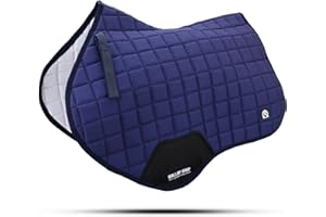 GALLOP SHOP Sottosella Numnah - Sottosella per saltare a contatto ravvicinato (intero, blu marino)