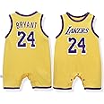 Baby basketball uniform, sleeveless vest, 0-15 months cotton James Lakers jumpsuit
