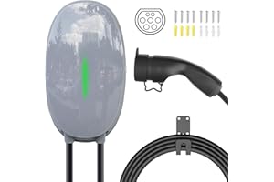 WISSENERGY Wallbox per Veicoli elettrici da 11KW, Stazione di Ricarica per Auto elettriche Intelligenti per la casa di Tipo 2 con Caricatore trifase Standard UE IEC 62196-2, Cavo 16A 6M