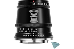 TTArtisan 17 mm F1.4 APS-C Wide Angle e Large Aperture Camera Lens per Fuji X-Mount