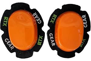 RTX Leathers Universal Durable Motorcycle Knee Sliders Motorbike Knee Slider Pucks - Hook and Loop Backed for Racing/Trackday Training/Road Motorbike Riding. (Orange)