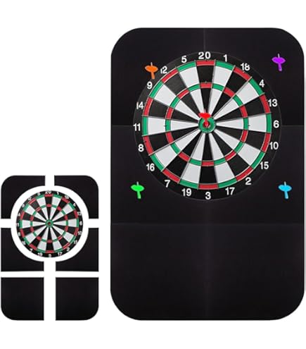 Dartbord-wandbescherming, zelfklevende rand voor dartbord, achterkant van het dartbord, gespleten rand voor wandbescherming, kurk achterkant, dartwandbescherming, beschermende dartbordrand