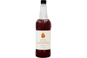 Simply Pumpkin Spice Syrup, Vegan & Nut Free Flavoured Syrup for Coffee, Cocktails & Baking (1 Litre)
