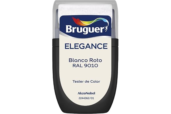 Bruguer Tester ELEGANCE Pintura Monocapa Blanco Roto Ral 9010 30 Ml
