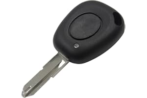 PHONILLICO Coque clé pour Renault Espace Master Megane Safrane Scenic Trafic-1 Bouton-Modèle avec Emplacement Pile-Plip Télécommande