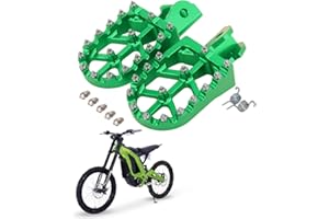 ANXIN Dirt Bike Foot Pegs Motorcycle Footpegs Foot Pedals Rests CNC for Sur Ron Light Bee S/X Segway X260 X160 CRF150F 2003-2019 CRF230F 2003-2019 Pit Bike Green