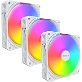 MONTECH E28 ARGB 120 mm Kasa Fanı, Gelişmiş Soğutma Verimliliği i&ccedil;in 28 mm Kalınlığında Fan, PWM 4 Pimli, FDB Rulman, Sessiz 