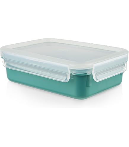 Set 4 Boîtes De Conservation TEFAL Masterseal Colour Edition - Hermétique, Lave-vaisselle, Bleu Aqua