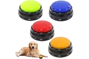 AEUZWR 4 Bouton Chien Communication, Boutons de Communication pour Chien, Bouton Parole Chien, Bouton Parlant Enregistrable, pour la Communication et Le Dressage, Aidez Votre Chien à Parler