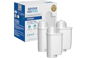 GOLDEN ICEPURE Coffee Machines Water Filter Compatible with Siemens® EQ Series Water Filters, EQ3/EQ6/EQ9, EQ500, S700, Brita® Intenza 575491, Bosch® TCZ7003, TCZ7033, NSF Certified, 3 Pieces