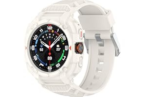 Miimall Armor Case with Strap for Samsung Galaxy Watch Ultra 2025/2024, One-Piece Sport Band Cover, Lightweight Silicone Strap with Case for Samsung Galaxy Watch 8 Ultra/7 Ultra Wristband