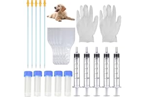 LuXianYS 5 Sets Dog Breeding Kit, Artificial Insemination Dog Breeding Kit, Dog Insemination Breeder Kit, Dog Artificial Insemination Cone, Dog Breeding Kit for Small and Medium Pets