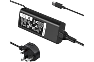 YDKDNF 65W USB C Laptop Charger Adapter for Dell Latitude 3420 5440 5340 5330 5320 5420 5430 5290 5520 7212 7275 7390 7420，XPS 12 9250/13 9350,Chromebook 3100 3400 5190 Type C Power Supply Cord