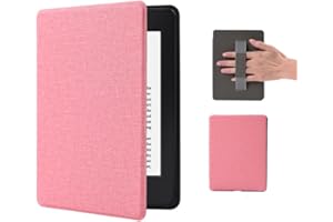 DEESOOCO Funda para Kindle de 11ª generación 2022 con magnética, 6 Pulgadas, Lector electrónico, Funda Ligera con función de Encendido y Apagado automático y Correa de Mano Pink