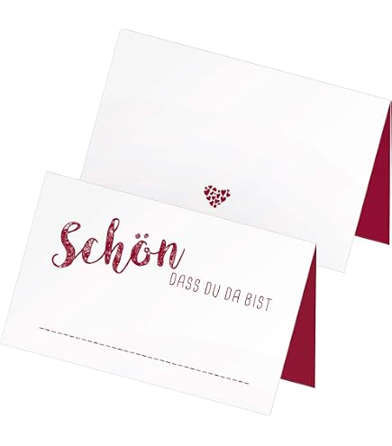 Edition Seidel Set Mit 50 Premium Tischkarten – Für Hochzeit, Geburtstag, Taufe & Alle Feste