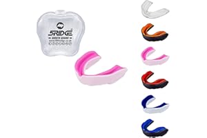 5RIDGE Protector bucal para adultos, jóvenes y jóvenes, para todos los deportes de contacto, boxeo, artes marciales, rugby, fútbol, lacrosse, hockey (menores de 11 años, rosa/blanco)