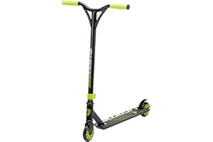 Licorne Bike Monopattino Acrobatico Sterzo A 360 Gradi, Freestyle Monopattino Trick per Bambini da 7 Anni E Adulti (Nero/Lime)