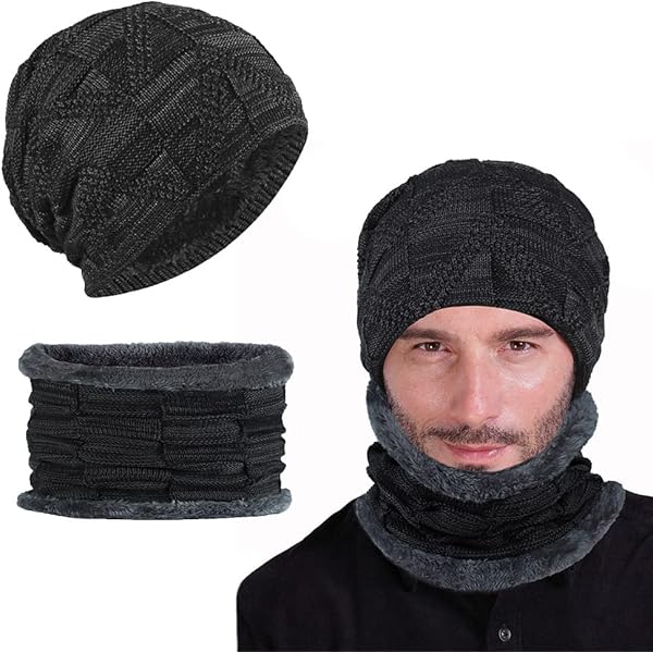 Set Berretto E Sciarpa Invernale HOSSOM - Cappello E Scaldacollo In Maglia Per Donna - Foto 10