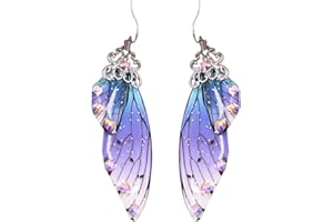 MNSYD Simulation De Fée À La Main Papillon Boucles d'oreilles Boucles d'oreilles Longues fées Boucles d'oreilles Goutte de mariée Animal Oreille Bijoux Accessoires Cadeau