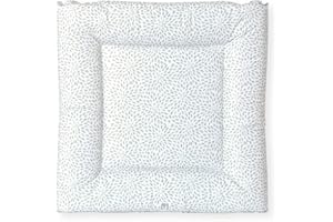 Bianconiglio Kids ® FLAFFI : Le matelas à langer sûr et de qualité pour la machine à laver et les surfaces planes, 60 x 60 cm, fabriqué en Italie avec 4 bords hauts pour un confinement optimal (sauge)