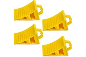 GAsupply 4 pezzi cunei in plastica con maniglia, cuneo freno per auto, rimorchi, roulotte, camper