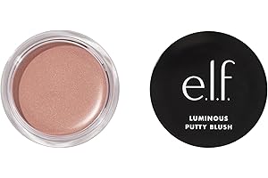 e.l.f. Cosmetics Luminous Putty Blush, blush da crema compatta a polvere con finish brillante, formula leggera e modulabile, Maui