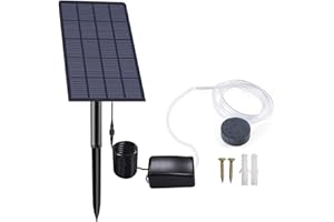 KOMSOUP Pompe À Air pour Aquarium,aérateur Solaire pour Étang,Aérateur Solaire pour Étang Pompe À Oxygène Pompe À Air pour Bassin Jardin,Aquarium