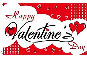 FlagSuperstore Happy Valentines Day Flag 5 x 3 FT - 100% Polyester With Eyelets