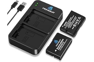 Homesuit EN-EL14 EN-EL14a podwójna ładowarka USB do Nikon D5600, D3300, D3500, D5100, D5500, D3100, D3200, D5200, D5300, Coolpix P7000, P7100, P7200, 0 0, P: 7700 P7800 (zestaw 2 sztuk, 1300 mAh)