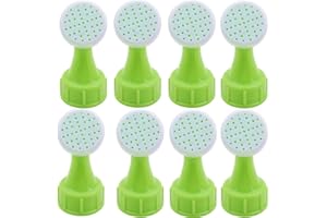 QIQIQIAQIA 8Pcs Green Bottle Top Watering Sprinkler Heads for Plants, Flowers, Lawn, Vegetables - Lightweight PVC Garden Watering Nozzle for Bottles, Indoor & Outdoor Use