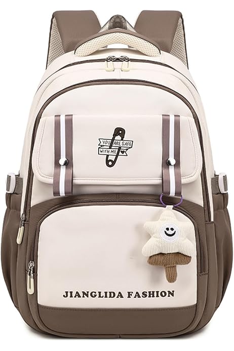 Zaino Scuola 32 Litri Per Ragazze | Zainetto Impermeabile Per Elementari E Medie Con Porta PC 15.6'' - Design Elegante Con Charm - Foto 5