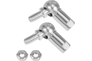 Kozelo 2pcs CS8 Angle Balle Joint - [M5x0.8 Gauche Femelle Filetage, M5x0.8 Droit Mâle Filetage] Gaz Ressort Coude Joint Raccord pour Automobile, Charnière Porte, Placard