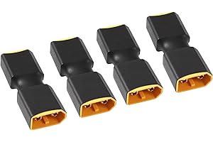 RIIEYOCA XT60 Macho a Macho Conector sin Adaptador de Cable, Adaptador de Conector XT60 para RC FPV Coche avión Drone LiPo batería etc XT60 Puerto de conversión (4 Pack)