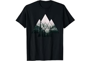 Wald Natur Quadrat Minimalismus Klimaschutz Berg Umwelt Baum T-Shirt
