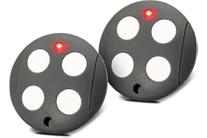 Wvoillty 433,92 MHz Telecommande Portail, Lot de 2 Telecommande Porte de Garage Compatible avec Telecommande Mhouse GTX4,Rolling Code, 4 Canaux