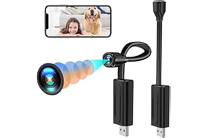 LXMIMI Mini Cámara Oculta Espía con Detección de Movimiento, WiFi, USB para el Hogar/Oficina de Vigilancia de Seguridad y Ver Apoyo Distancia