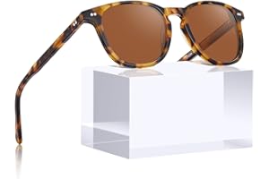 CARFIA Polaryzacyjne okulary przeciwsłoneczne w stylu vintage dla kobiet z małą twarzą, ochrona przed promieniowaniem UV, styl dziurki od klucza do jazdy na świeżym powietrzu, A/Żółw Ramka Brązowa