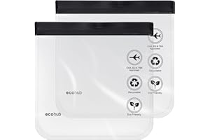 ECOHUB Przezroczysta Kosmetyczka 20x20cm Przybory Toaletowe Torba 1L PodróżNa Wodoodporna Akcesoria PodróżNe Torby Do MakijażU Torba Dla MężCzyzn Kobiety 2 Szt (Czarny)