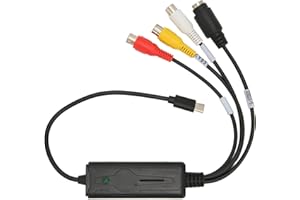 GOWENIC Convertidor a USB de Tarjeta de Captura de Audio Y Video Tipo C, Adaptador para Vista para XP para Mac para OS para 10/8.1/8/7, para Conferencias, Grabación de Juegos