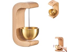 DIYCUT Timbre Magnético, Campana Puerta de Madera, Campana Magnética en Forma de C, Timbre Retro sin Taladrar, para el Hogar, Tienda, Refrigerador, Puertas, Entrada