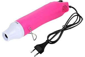 TOSUCS Pistola Termica,Pistola Aria Calda Professionale 300W,Pistola Termica Elettrica Portatile,per Goffratura Artigianale,Tubi Termorestringenti,Asciugatura Vernice,Argilla,Timbri in Gomma（Rosa）