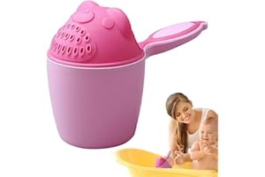 KONGOU Shampoo Rinse Cup, Bath Jug For Baby Washing, Cute Cartoon Shampoo Cup, Lovely Washing Baby Hair Rinse Cup Rinser Shower Sprinkler Spoon Bathroom Accessories